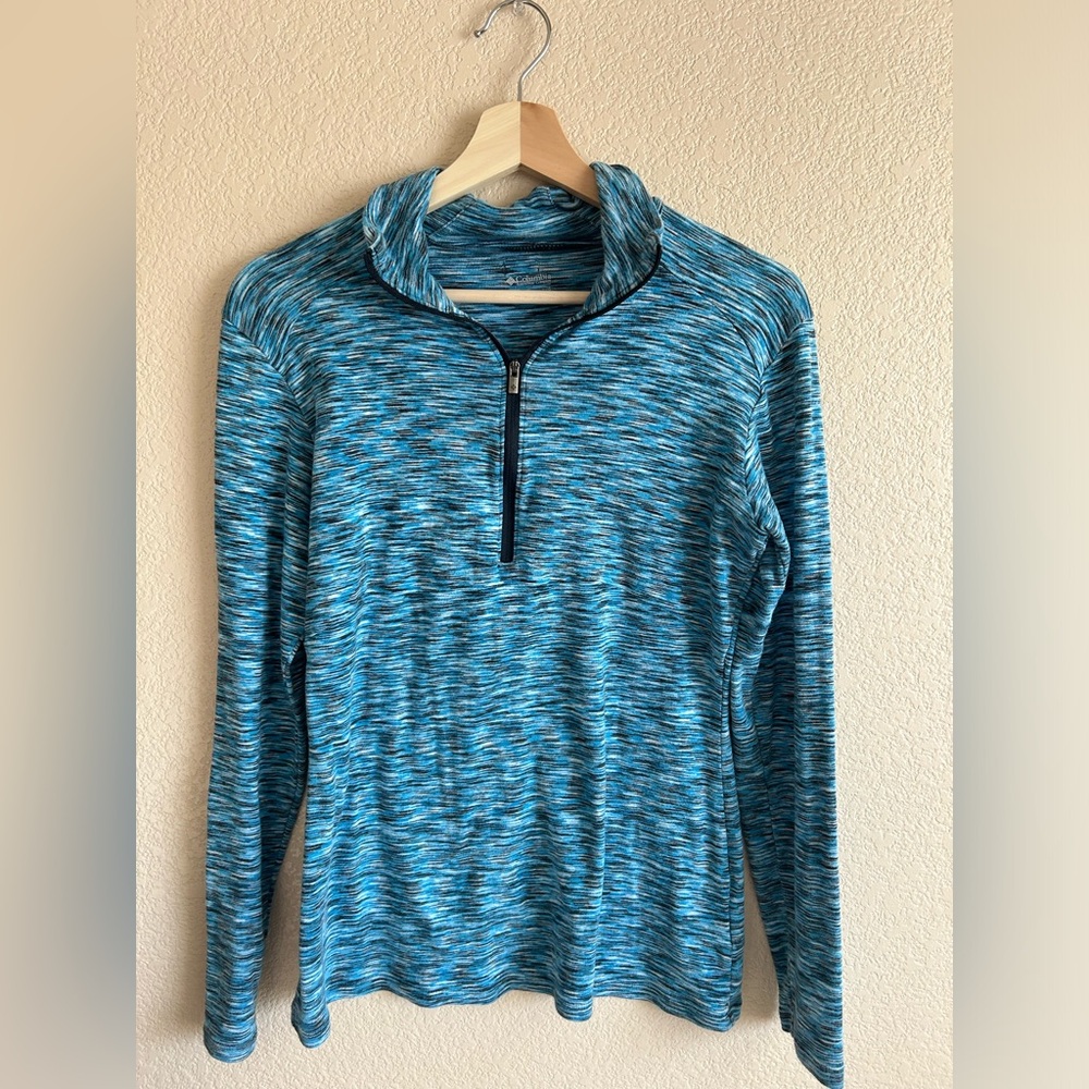 Columbia blue 3 quarter zip pullover
